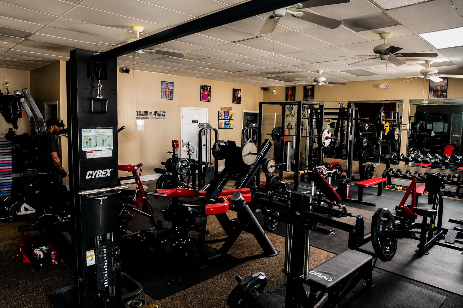 Open training floor — gym interior photography