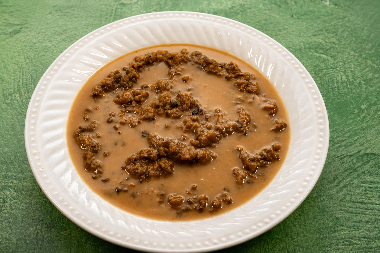 IBU: Bubur kacang hijau, mung bean porridge — Indonesian restaurant food photography