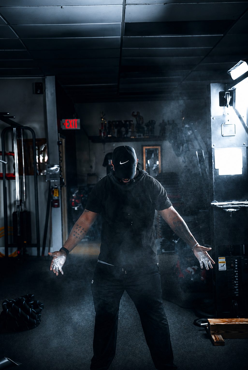 Athlete portrait on the training floor — fitness photography